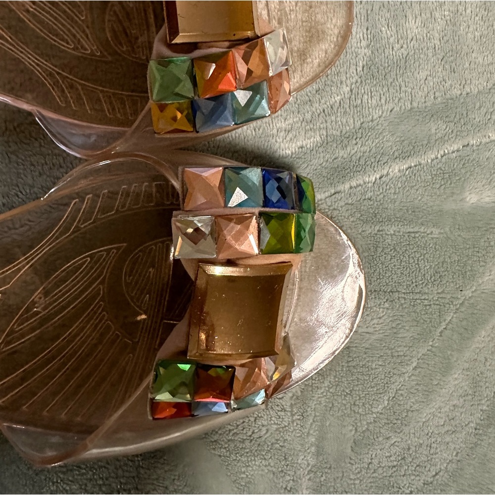 Clear rubber sandals
